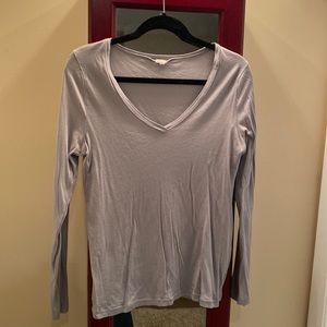 J.Crew long sleeve light grey t-shirt size L